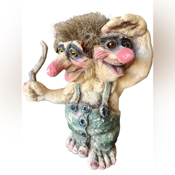 NyForm troll Folk Saga 2 headed Norwegian Vintage EUC - Picture 3 of 13